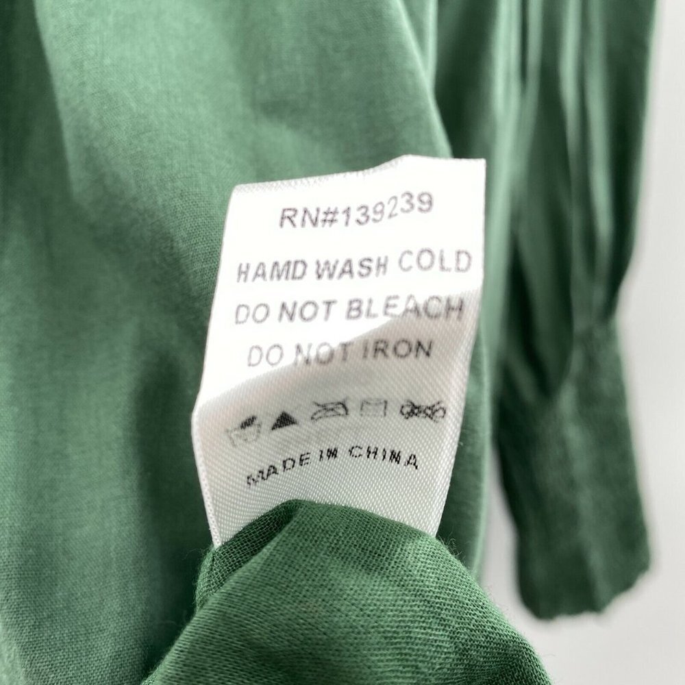 Pomander Place Tuckernuck Women's Ceci Mini Swing Dress Jaguar Green Smock sz M* - Picture 9 of 10